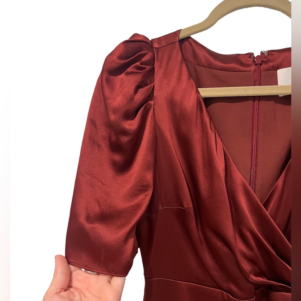 NWT Cinq à Sept Silk Ruffled Wrap Dress (2) - Picture 3 of 8